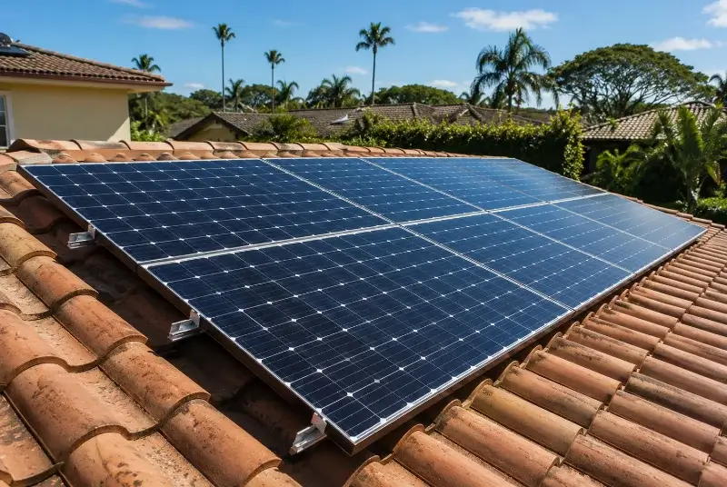 Installation de panneaux solaires au Bez